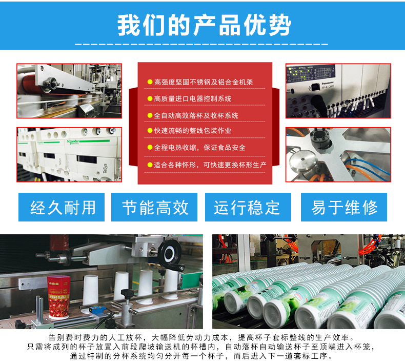 上海饮料灌装机配线 异形瓶身高速套标机 直线式套标机 配件定制示例图31