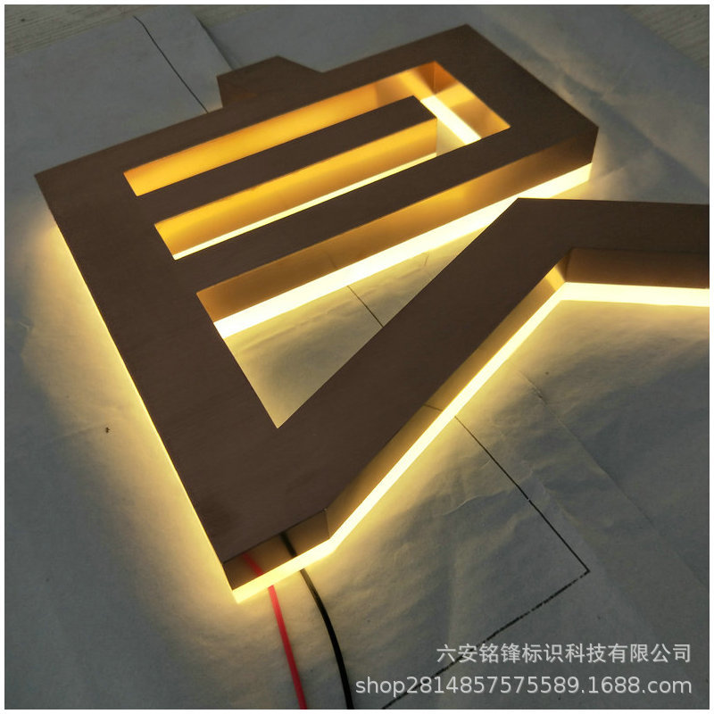 厂家生产LED背发光字 门头背发光字 背扣水晶发光字示例图6
