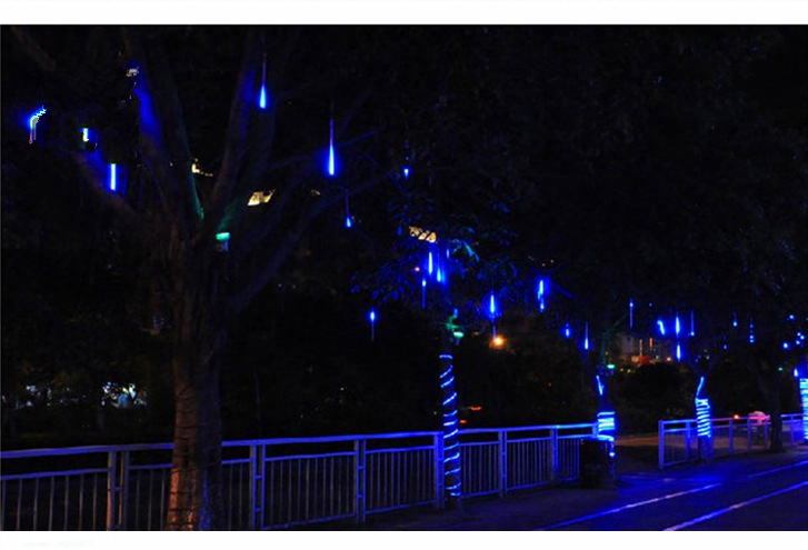 LED流星雨户外防水景观灯节日装饰挂灯变色七彩庭院灯厂家直销示例图10