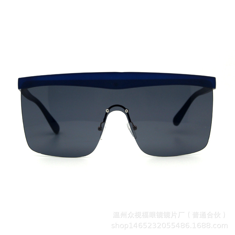 温州眼镜厂家 男士大框太阳镜 户外运动连体骑行风镜 可来样定制示例图1