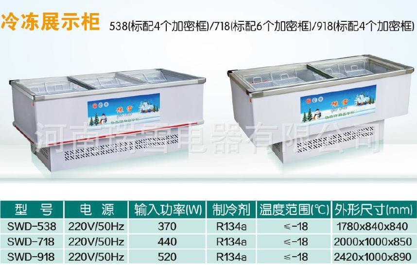 速冻食品冰柜展示柜 雪糕/冰激凌冷冻柜 冷饮柜设备示例图5