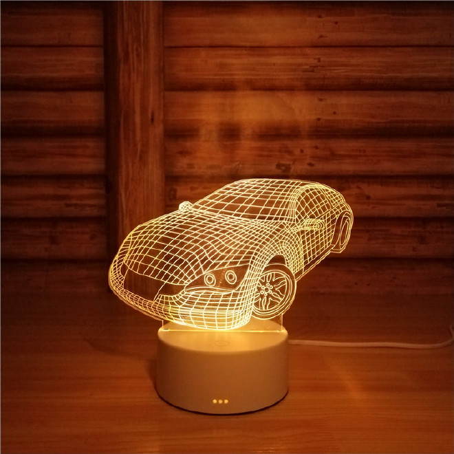 电商新款情人节爱心3D小夜灯 亚克力LED视觉灯 礼品氛围小台灯示例图7