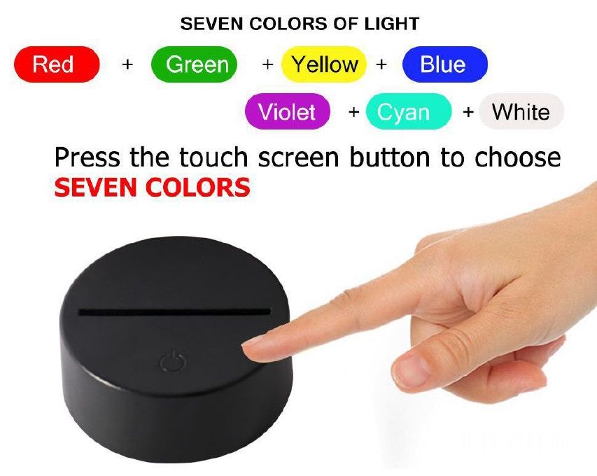 亚马逊爆款3D灯骷髅头 USB触摸亚克力小台灯创意LED小夜灯示例图9