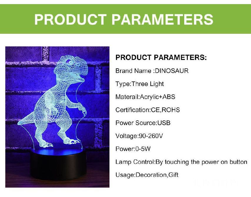 亚马逊爆款比卡丘3D创意小台灯 USB触摸台灯 LED小夜灯 支持定制示例图9