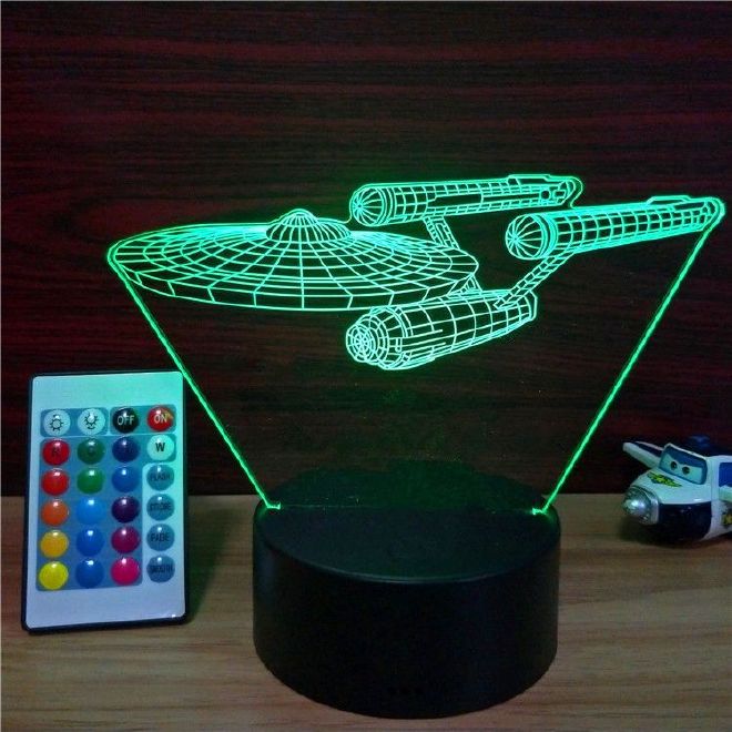 星球大战星际迷航3D灯USB触摸七彩小台灯LED小夜灯 支持定制示例图2