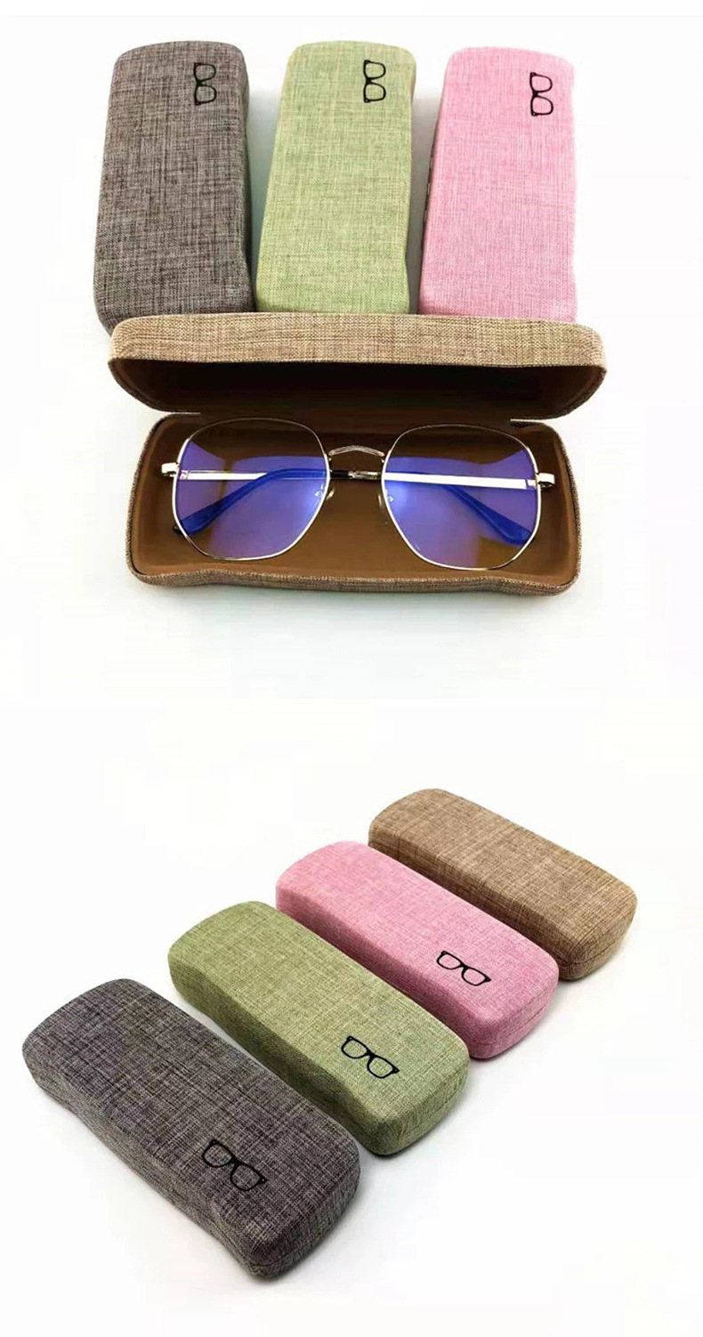 小V眼镜盒铁盒 太阳眼镜盒 棉麻眼镜盒 布艺镜眼盒厂家定制示例图8