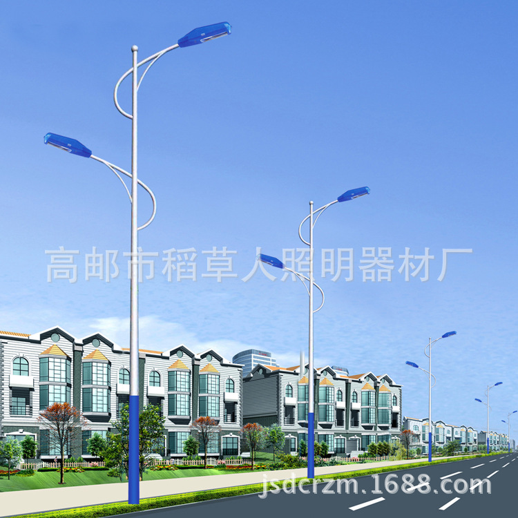 优质钢制路灯灯杆、6米，7米，8米，9米，10米，12米路灯灯杆示例图1