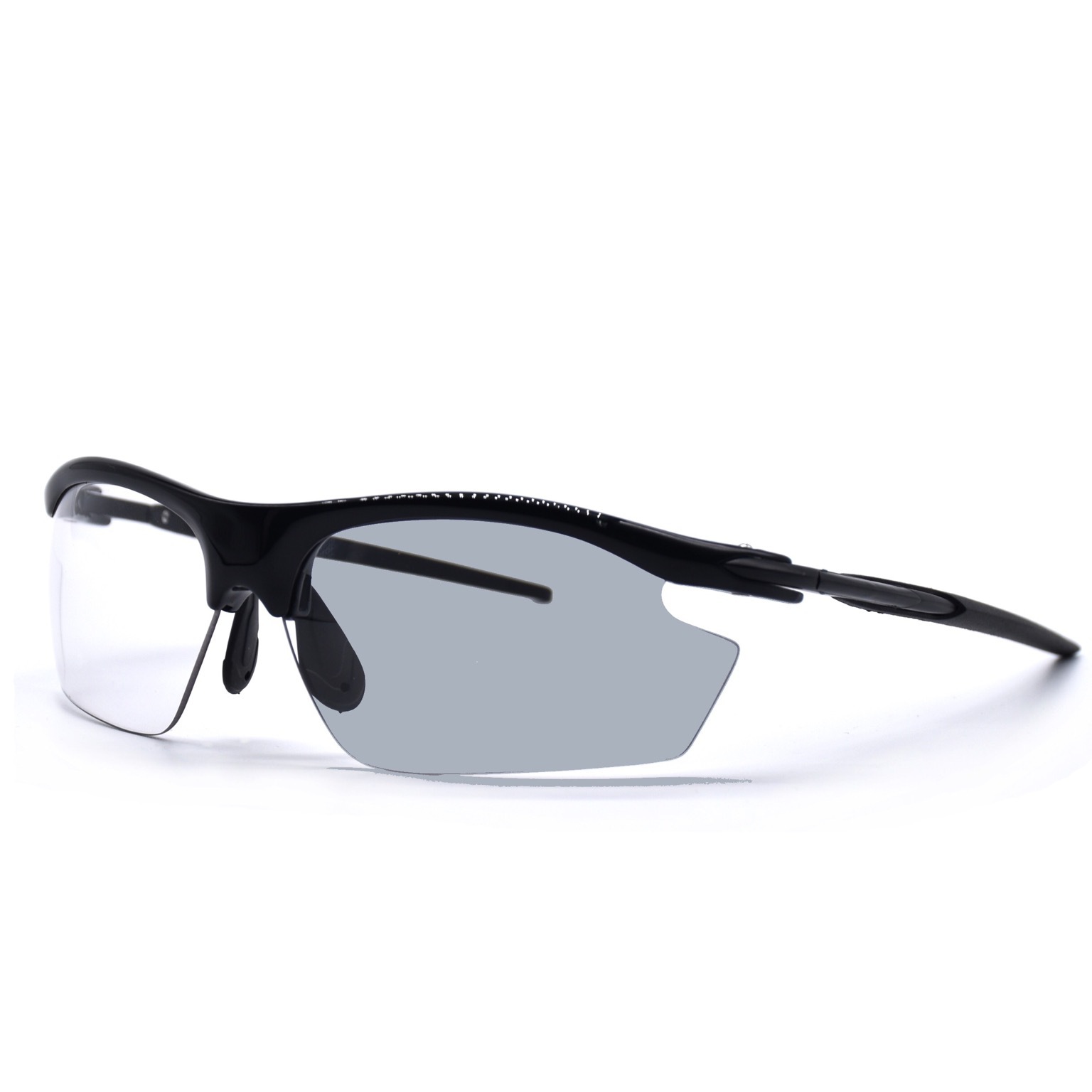 户外运动透明变色太阳眼镜，骑行防风偏光变色眼镜示例图2