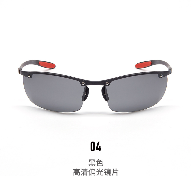 碳纤维偏光变色太阳眼镜，时尚休闲运动眼镜，钓鱼眼镜，驾驶眼镜示例图5