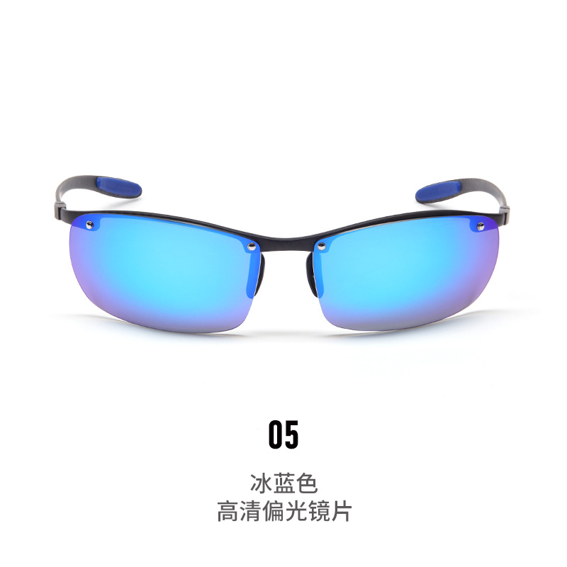 碳纤维偏光变色太阳眼镜，时尚休闲运动眼镜，钓鱼眼镜，驾驶眼镜示例图6