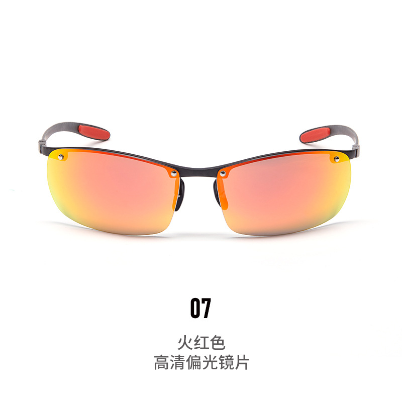碳纤维偏光变色太阳眼镜，时尚休闲运动眼镜，钓鱼眼镜，驾驶眼镜示例图8