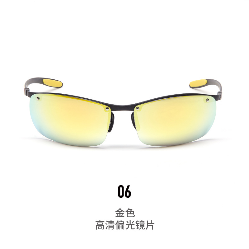碳纤维偏光变色太阳眼镜，时尚休闲运动眼镜，钓鱼眼镜，驾驶眼镜示例图7