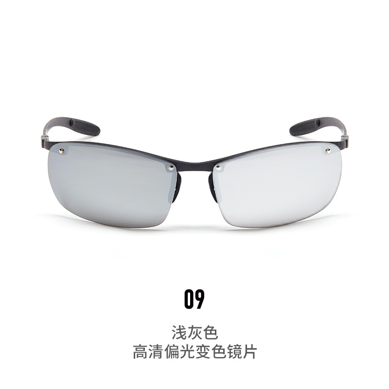碳纤维偏光变色太阳眼镜，时尚休闲运动眼镜，钓鱼眼镜，驾驶眼镜示例图10