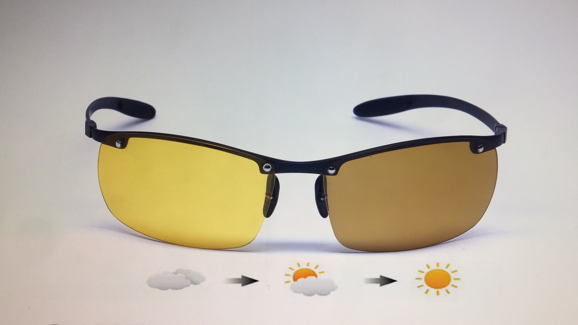 碳纤维偏光变色太阳眼镜，时尚休闲运动眼镜，钓鱼眼镜，驾驶眼镜示例图19