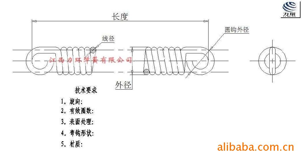 镀白锌拉力弹簧 机械用拉簧 拉伸弹簧 厂家供应圆柱拉伸弹簧示例图4