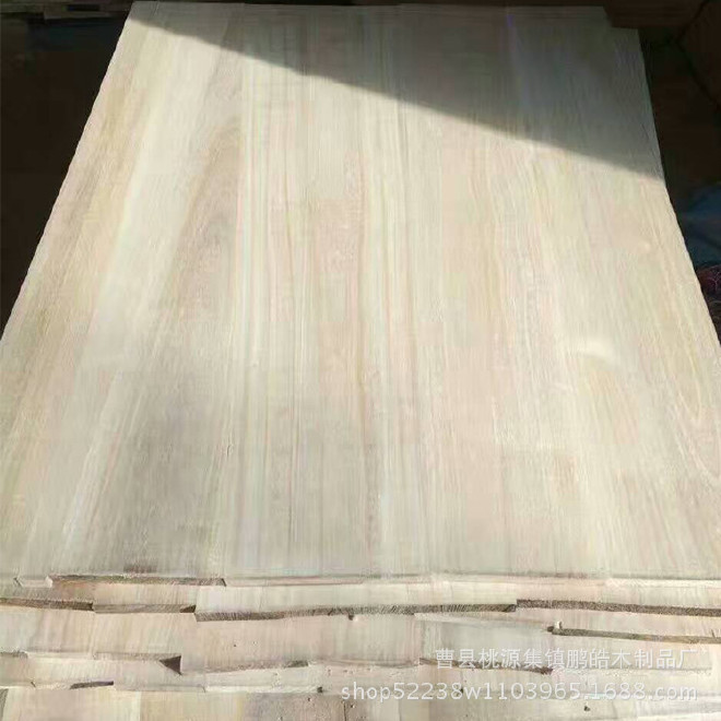 厂家供应桐木拼板 桐木直拼板 多规格实木板材 家具家装材料示例图2