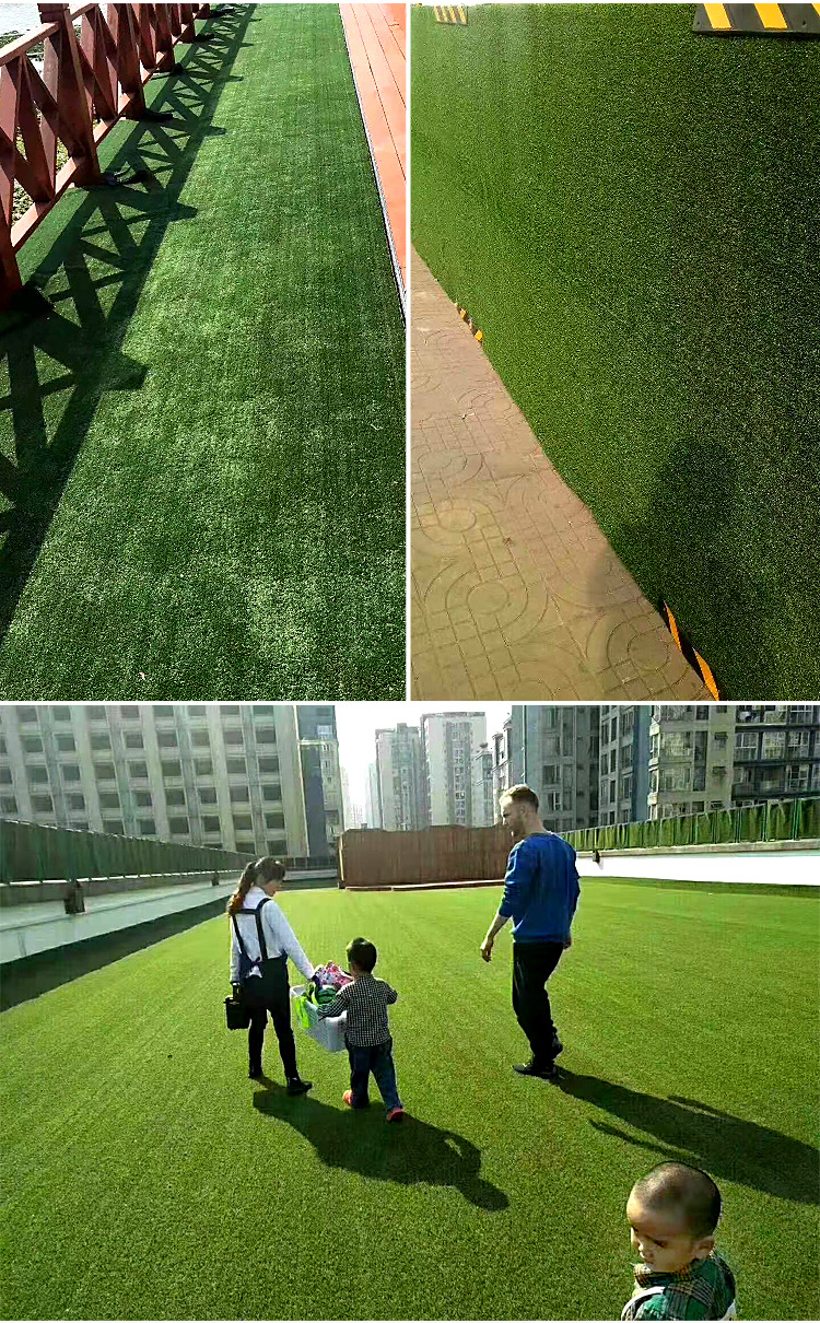 仿真草坪人造草 假草坪地毯 幼儿园彩色草皮人工塑料假草绿色户外示例图9
