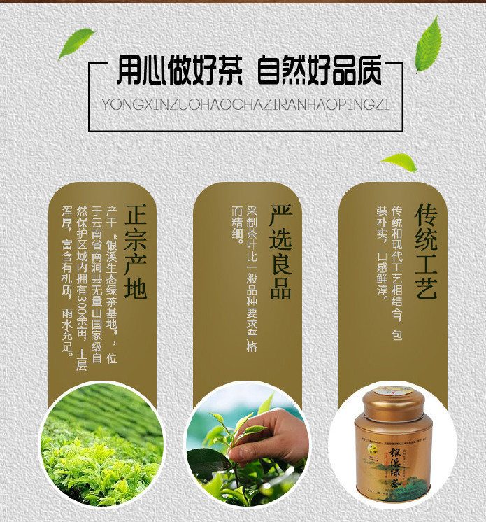 茶叶批发、云南绿茶厂家、银溪有机绿茶、云南特产银溪绿茶示例图29