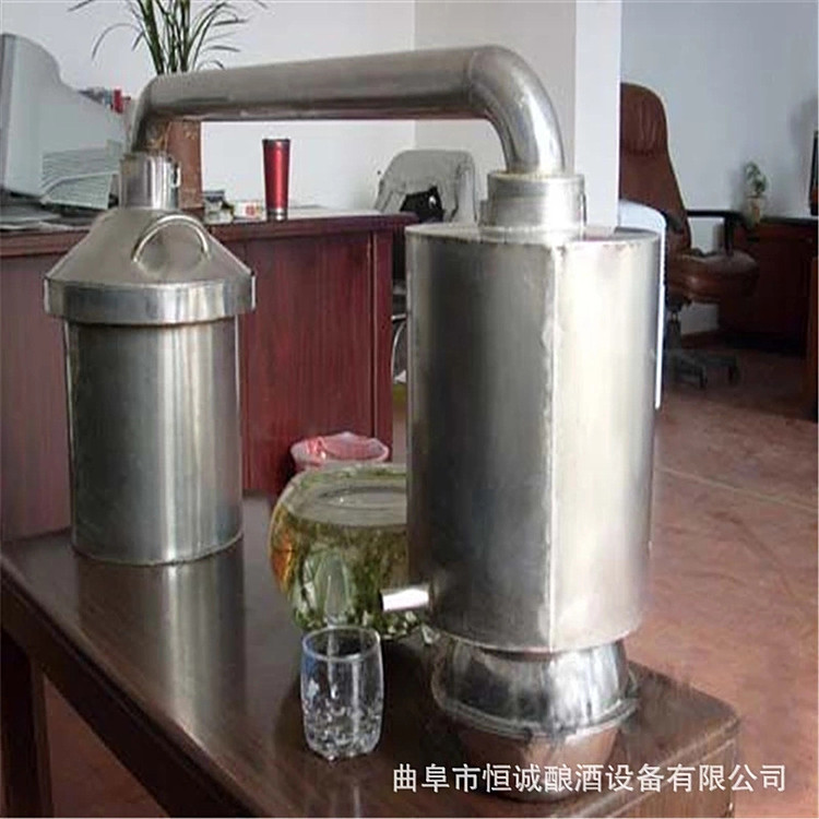 酿酒设备 白酒酒厂用具 蒸馏冷凝器 封闭式冷却器 单层双层蒸锅示例图6