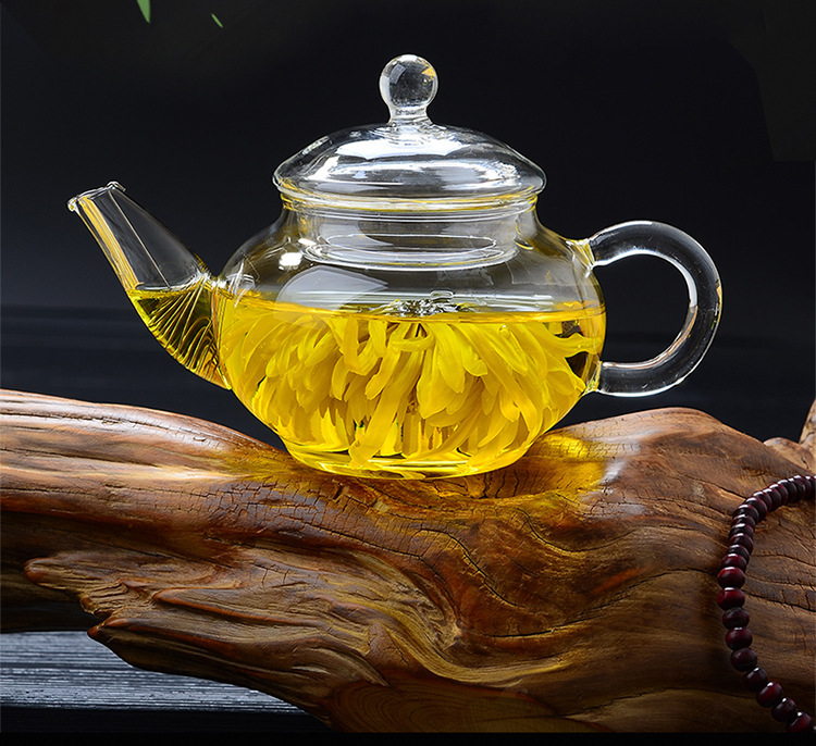 耐热玻璃茶壶功夫茶具花茶壶套装 透明过滤内胆耐高温小号品茶壶示例图3