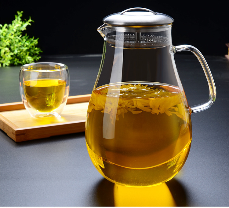 热销玻璃茶具 玻璃茶壶 凉水壶 泡茶壶 花茶壶示例图3