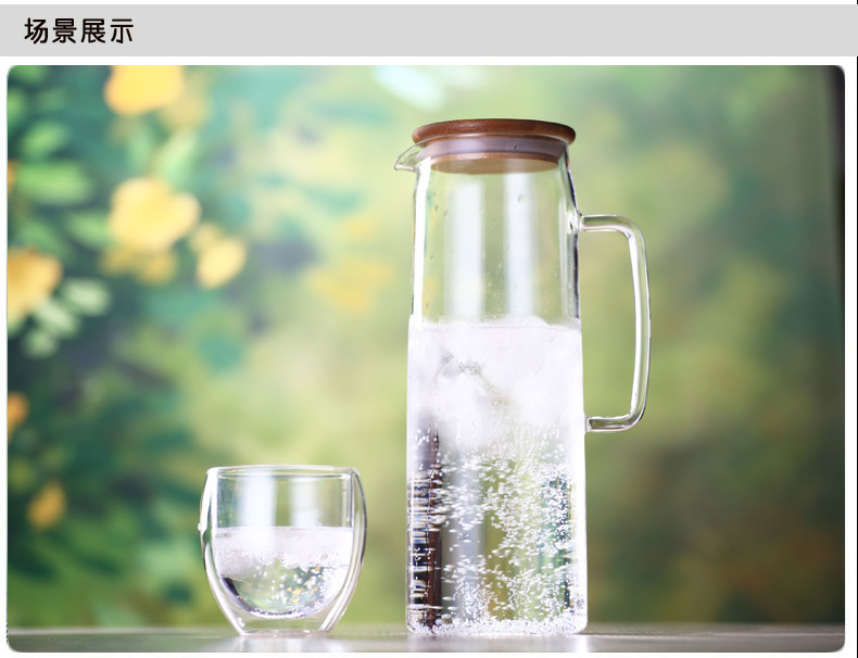 玻璃凉水壶透明耐热玻璃冷水壶 防爆耐高温白开水壶 冰水壶示例图14