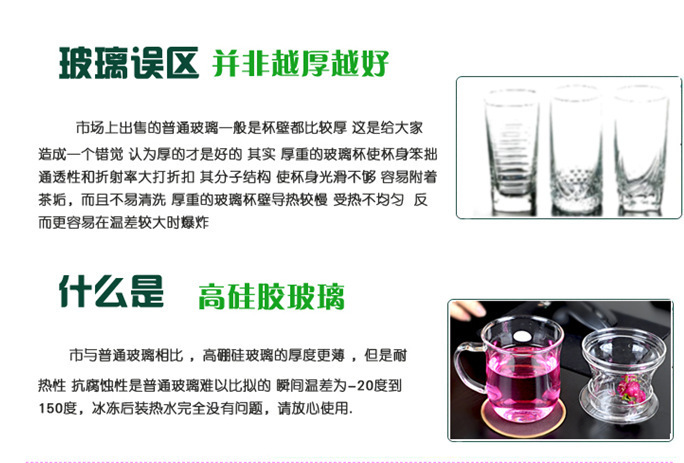 精品玻璃茶具 绿叶三件式玻璃壶 耐高温南瓜壶示例图24