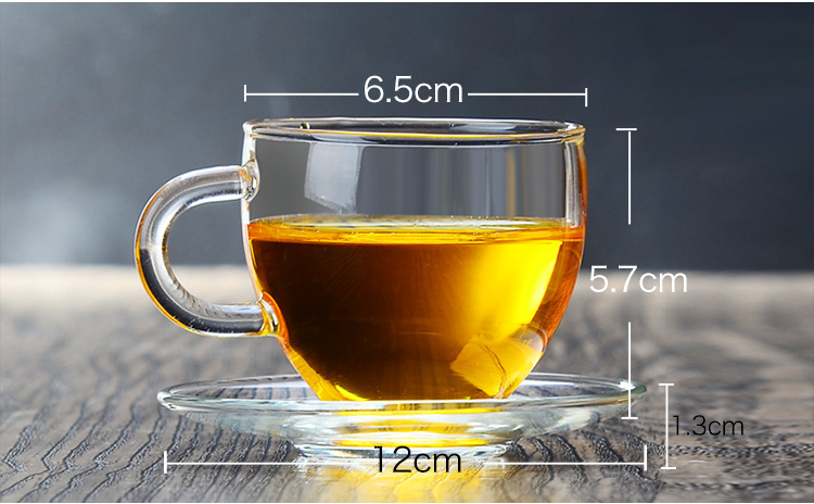 加厚耐热透明带把玻璃杯子花茶杯水杯功夫小茶杯品茗小咖啡杯茶具示例图13