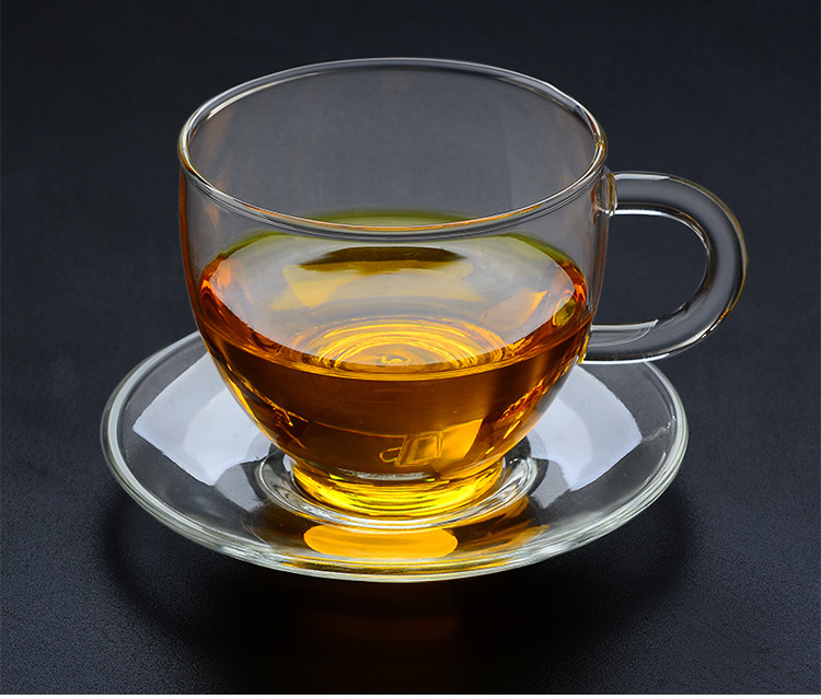 加厚耐热透明带把玻璃杯子花茶杯水杯功夫小茶杯品茗小咖啡杯茶具示例图3