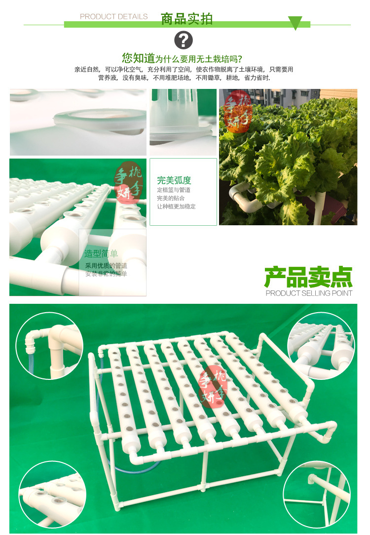 无公害蔬菜种菜 阳台种植 蔬菜花架 横排八管圆管自动水培设备示例图8