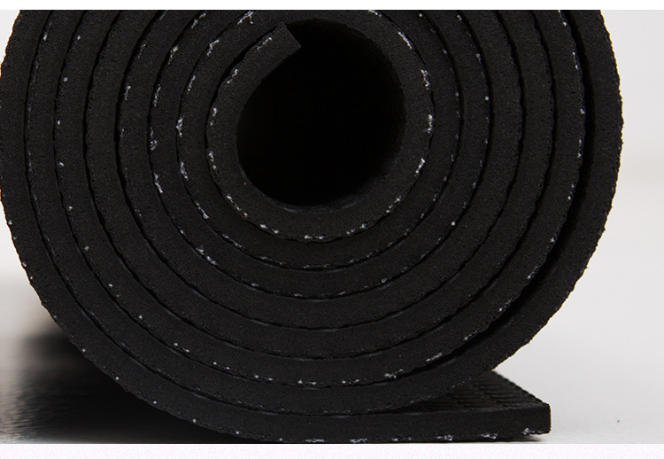 工厂热销高密度瑜伽垫德国黑垫同品质PVC瑜珈垫 瑜伽垫6MM厚瑜伽示例图9