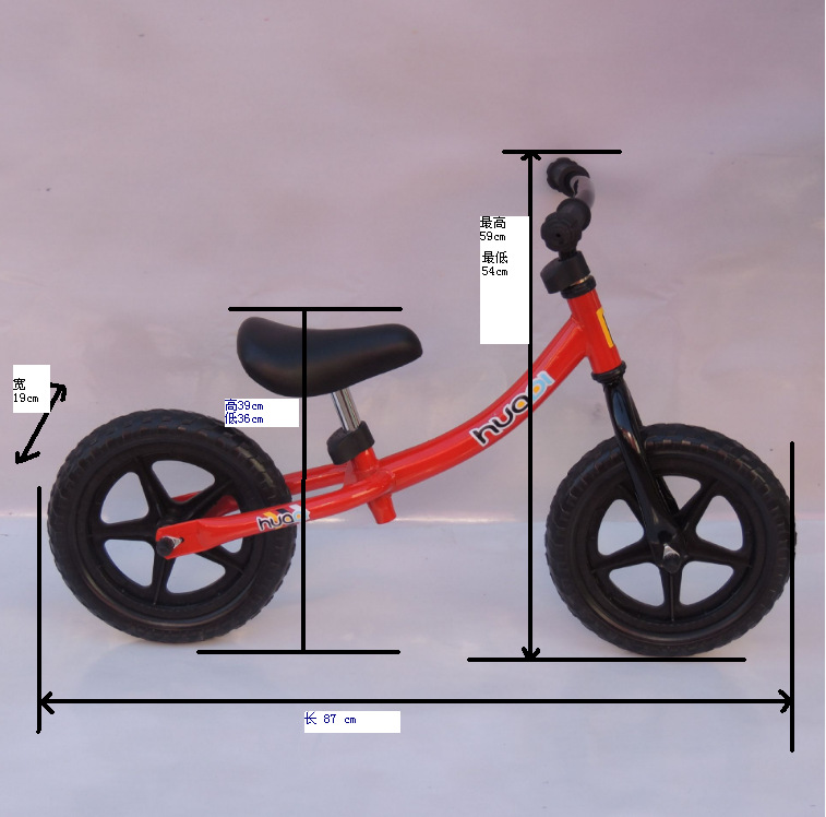 新款儿童平衡车滑行车滑步车两轮无脚踏童车12寸自行车 厂家直销示例图14