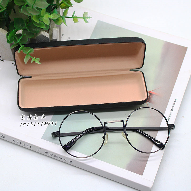 太阳眼镜盒时尚男女金属眼镜盒黑色荔枝纹眼镜盒厂家批发定制LOGO示例图54