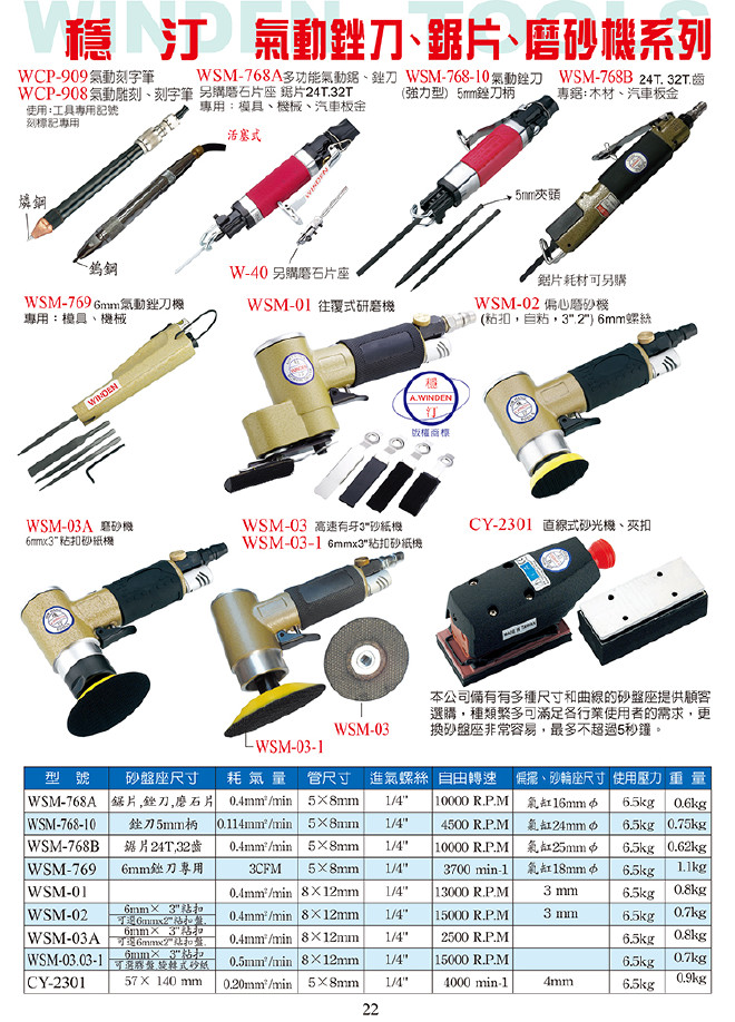 台湾稳汀气动工具 WSM-768A 气动锯示例图1