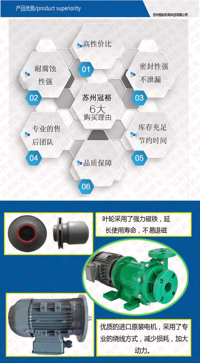 供应衬氟磁力泵 PW-C系列日本进口世博耐高温衬氟磁力泵 现货示例图7
