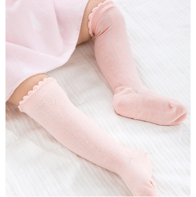 佩爱2016新款新生婴儿护腿中筒袜松口长袜保暖护膝宝宝长筒袜子示例图5