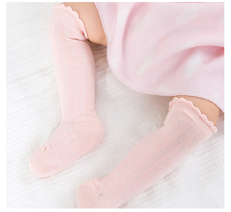 佩爱2016新款新生婴儿护腿中筒袜松口长袜保暖护膝宝宝长筒袜子示例图6