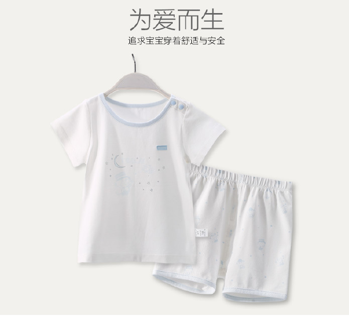 佩爱猴宝宝夏季短袖套装婴儿男女儿童小孩t恤短裤夏装1-3岁示例图2