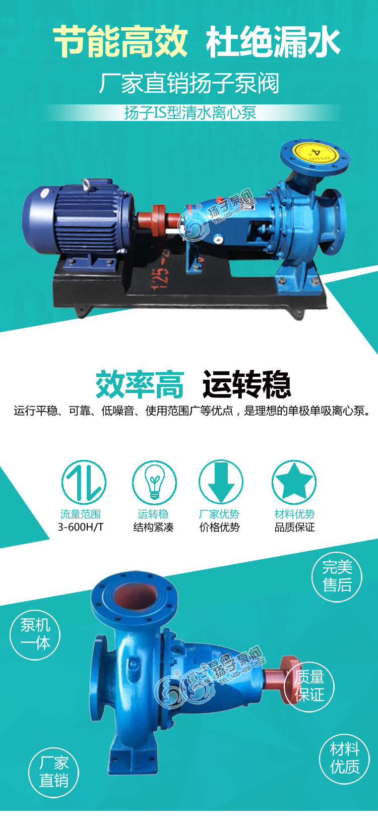 厂家直销IS型单级离心泵IS100-80-160离心清水泵增压泵循环泵示例图1