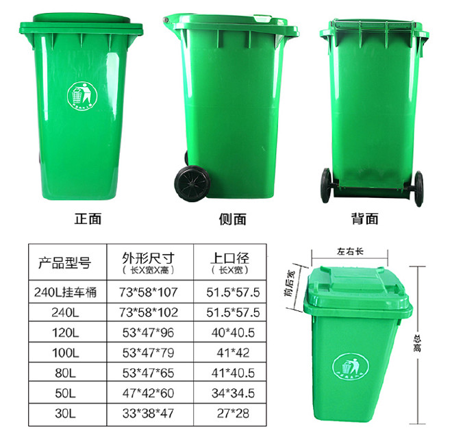 凸凹之城品牌河南垃圾桶，周口垃圾桶，周口塑料垃圾桶，周口塑料垃圾桶批发示例图3