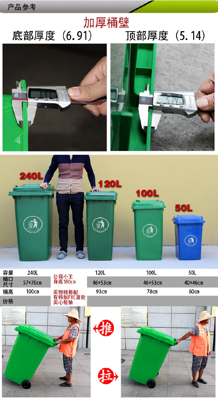 凸凹之城品牌河南垃圾桶，安阳垃圾桶,安阳塑料垃圾桶,安阳塑料垃圾桶批发示例图6