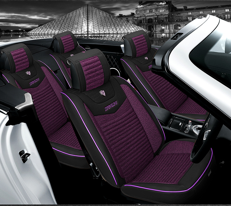 紫风铃新款3D全包围汽车座垫雅阁奔腾b50思域帕萨特皮革座套批发示例图45