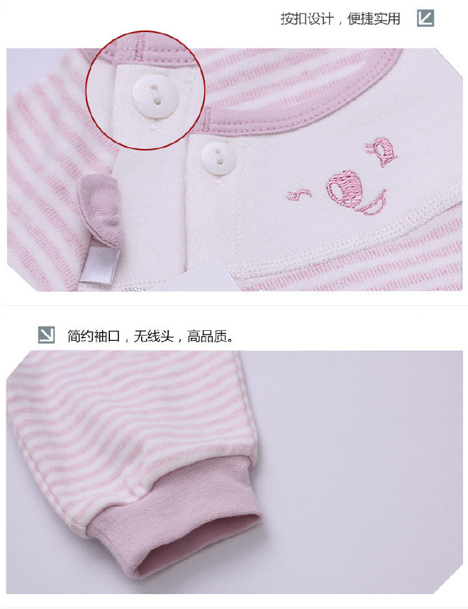 婴儿服装纯棉条纹长袖儿童连体衣印花新款春秋季韩版哈衣厂家直销示例图9