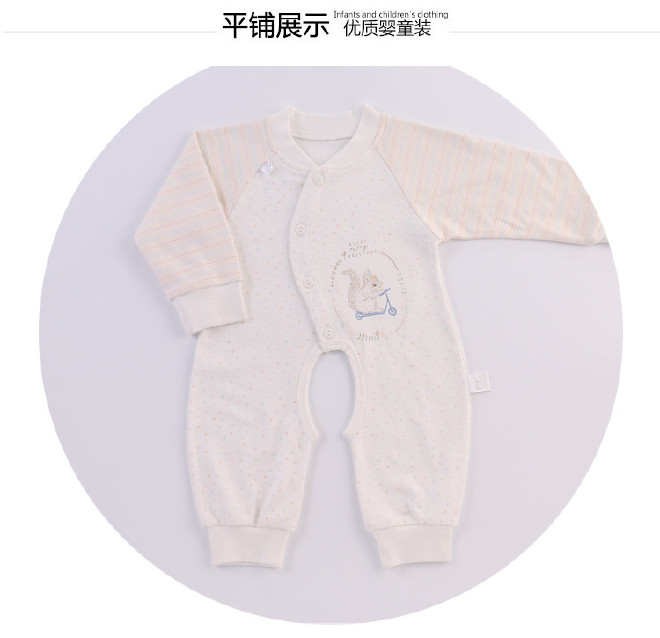 2017年秋冬新款婴儿服装连体衣宝宝长袖哈衣纯棉动物加工批发示例图7