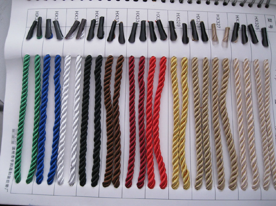 【和谐织带】专业生产手提三股扭绳，卡头手挽绳示例图5