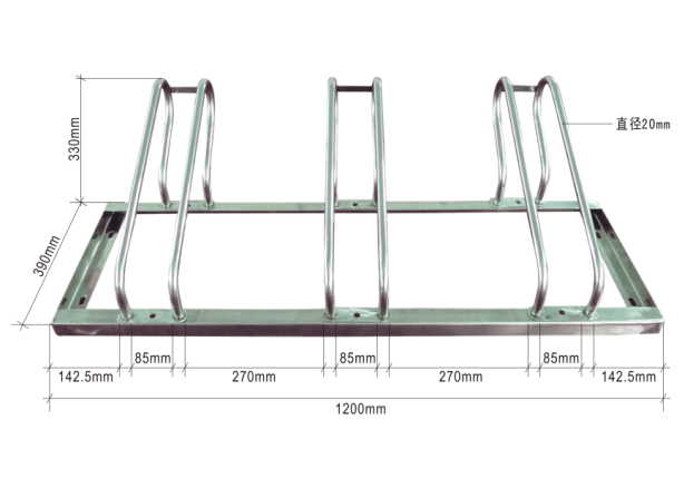 桂丰自行车停车架，美观大方坚实耐用的卡位式车架示例图1