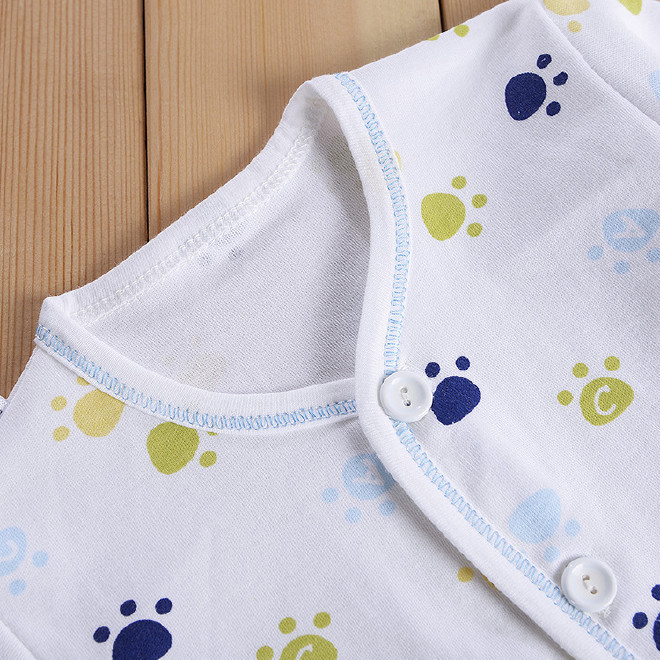 新生儿衣服0-3个月 婴儿和尚服纯棉内衣春秋夏系扣长袖睡衣套装示例图16