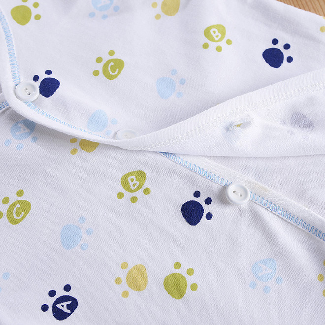 新生儿衣服0-3个月 婴儿和尚服纯棉内衣春秋夏系扣长袖睡衣套装示例图21