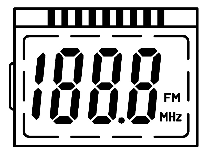 无线调频显示屏黑白屏耳机LCD液晶屏示例图2