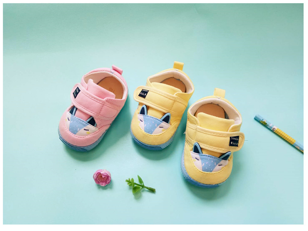 2018新款婴儿秋鞋 魔术贴学步鞋 0-1岁婴儿学步鞋 透气棉布鞋示例图3